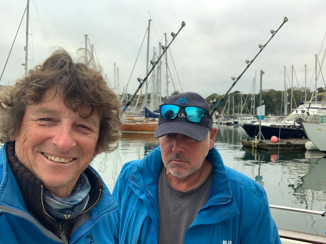 The True Blue crew pictured aboard at the harbour